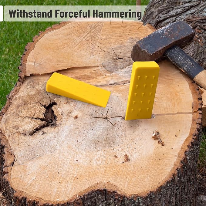Felling Wedges, Tree Felling Wedges for Tree Cutting, Logging Wedge Set for Chain Saw, 5.5" (2-Pack) and 8" (2-Pack)