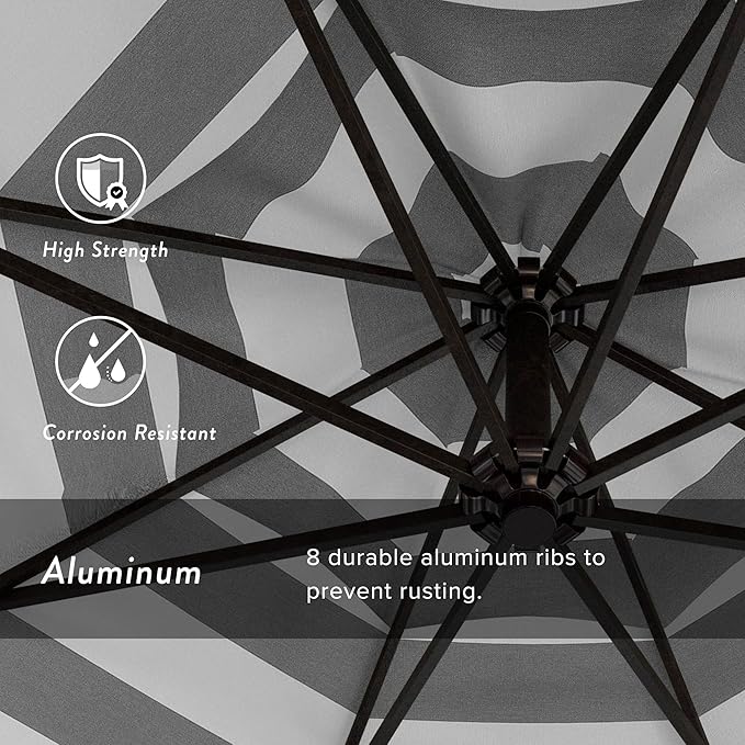 California Umbrella 9-Foot Offset Cantilever Patio Umbrella Infinite Tilt