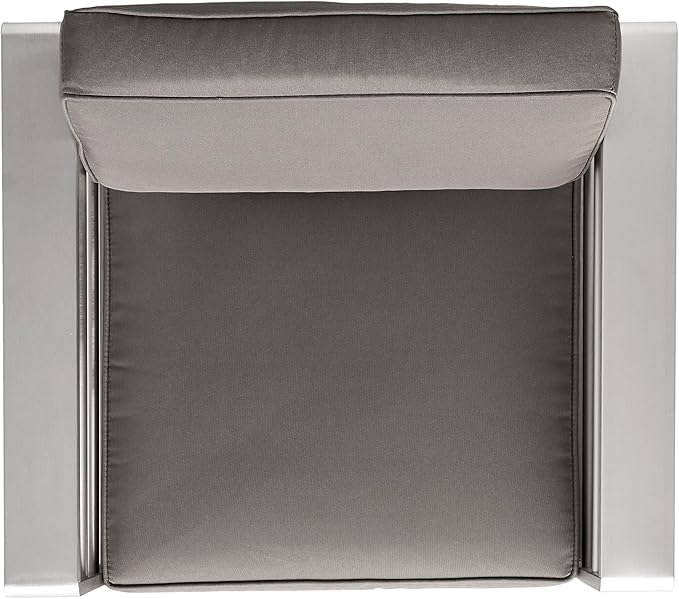 Christopher Knight Home Cape Coral Outdoor Aluminum Club Chairs with Side Table, Khaki / Silver