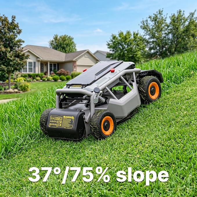 Mowrator S1 4WD 12Ah Remote Control Lawn Mower, All-Season Yard Care, 75% (37°) Slope Climbing, 21" Cutting Width, 1.5–4.3" Adjustable Cutting Height, Up to 0.75 Acres