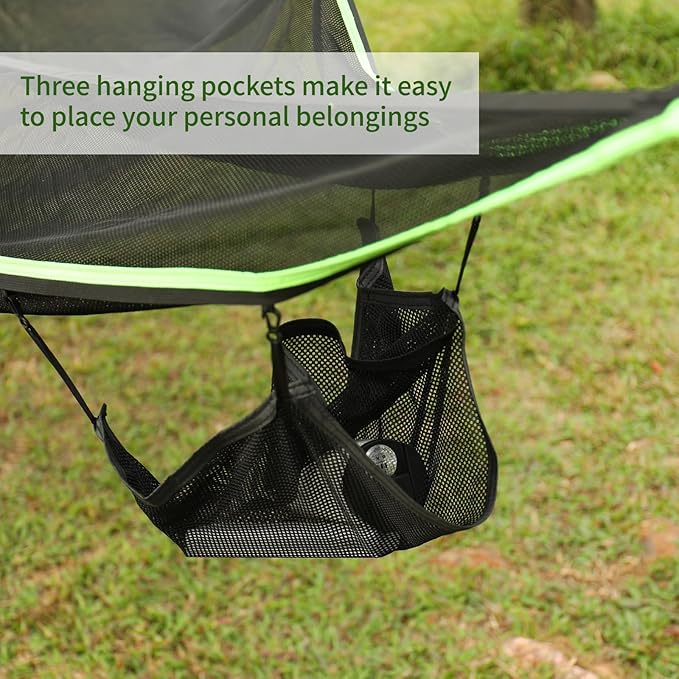 Triangle Hammock, 13ft Camping Hammock with 3 Ratchet Tie Down Straps and Storage Bag, 3 Point Hammocks Portable Max 800 Lbs for 2-3 Adult Kid, Multi Person Tree Hammock for Outside Travel