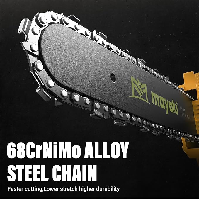 Cordless 8In Chainsaw w/ 4.0Ah Battery and Charger,Compatible with Dewalt 20V MAX Battery, 39Ft/s Electric Portable Chain Saw Auto Oiler, 900W Brushless Motor, for Tree Trimming, Cutting, Pruning