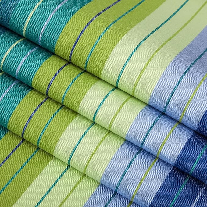RSH DECOR: Sunbrella Square Throw Pillows Set of 4 | 24" x 24" | Water and Fade-Resistant Performance Fabric | Outdoor Pillow Covers with Down-Alternative Inserts | Seville Seaside