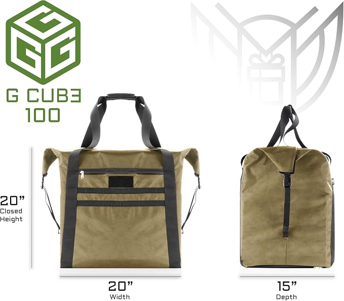 Xtreme Sight Line ~ G CUBƎ 100 Faraday Bag + XTECH Faraday Bag for Medium to Large Generators and Electronics ~ Protects Against EMP/CME/EMF/RF ~ Coyote Brown Combo