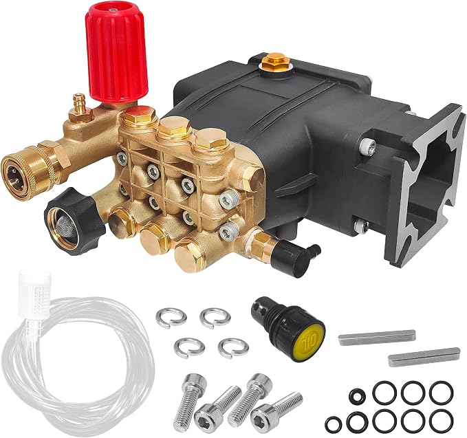 3400 PSI Pressure Washer Pump, 3.0 GPM, 3/4" Shaft Replacement Pump | 2500-3400 psi Restore Cleaning Power • Fits 5–8HP Engines • Brass Head • Replacement Pump for Gas Pressure Washers