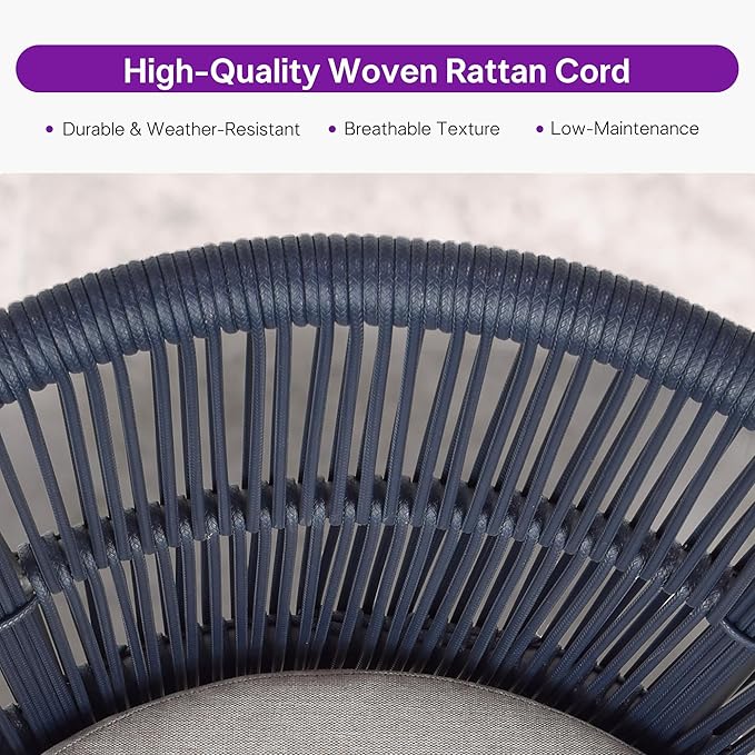 PURPLE LEAF 16 Pieces Outdoor Dining Set All Weather Wicker Patio Dining Set with Rectangular Aluminum Table and Modern Armrest Dining Chairs for Garden Deck Backyard Kitchen, Grey