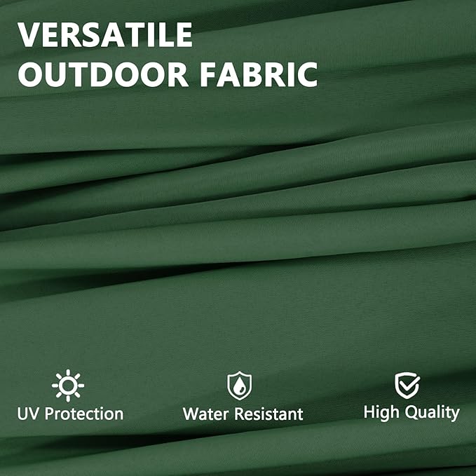 13Ft Large Patio Umbrella with Base Outdoor Double-Sided Market Extra Large Table Umbrella Easy Crank for Yard, Poolside, Deck-Green