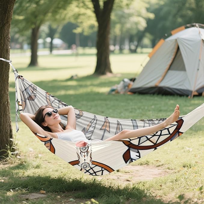 Dreamcatcher and Arrows Hammocks for Camping with Portabl Carry Bag Hanging Hammock Outside Beach Patio Garden