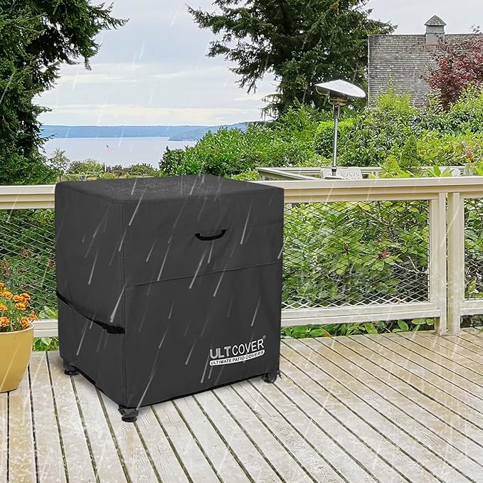ULTCOVER Waterproof Prep Table Cover for 30 Inch Keter Unity Small Portable Table, Outdoor Storage Cabinet Prep Station Cover 30L x 23W x 34H inch, Black