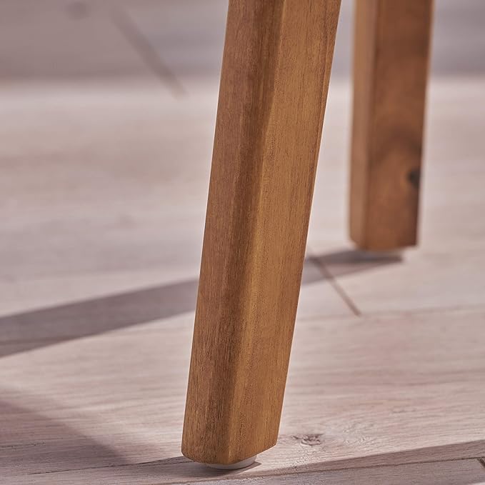 Great Deal Furniture GDFStudio Outdoor Side Table, Farmhouse-Style, Naturally-Stained Acacia Wood Frame