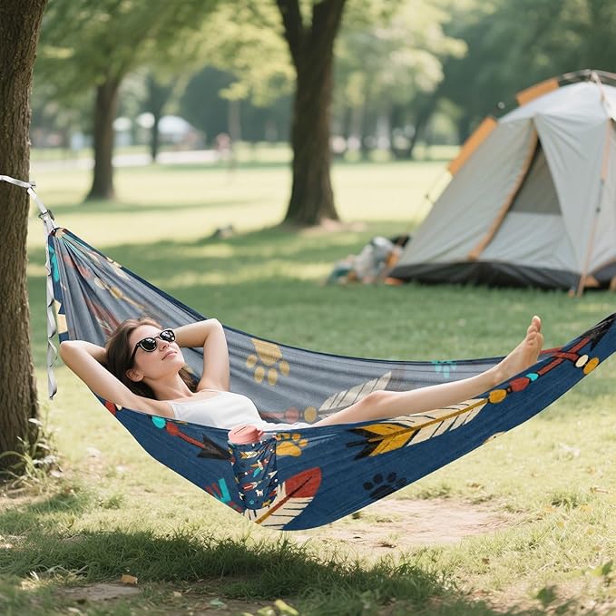 Arrow and Pet Outdoor Hammock with Tree Straps Cloth for Outside Beach Patio Garden
