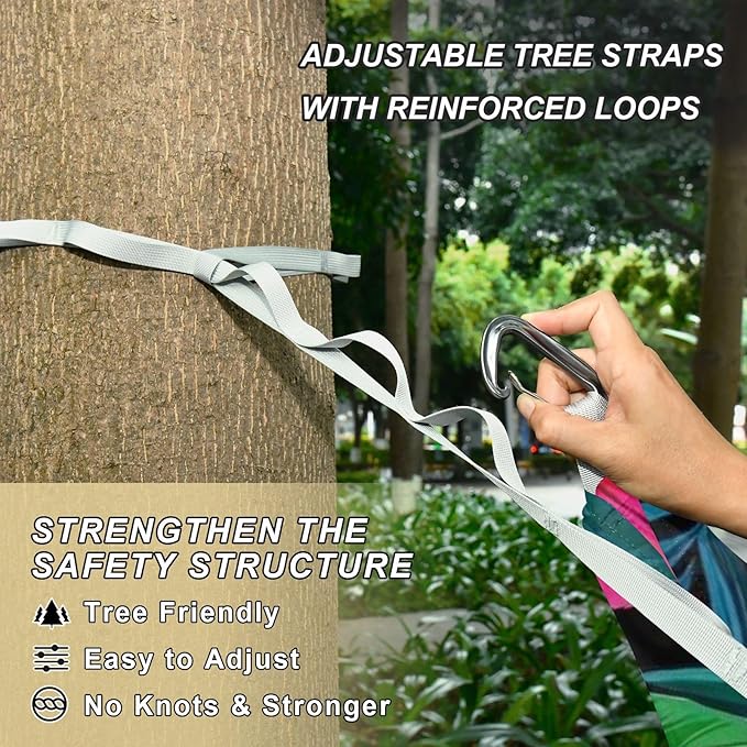 Summer Plumeria Hibiscus Palm Leaf 330lb Capacity Outdoor Hammocks with Portabl Carry Bag Hanging Hammock for Outside Patio Garden hamaca para adultos