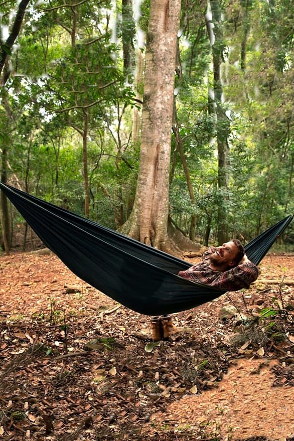 Camping Hammock Swing for Picnic Garden Balcony - Portable Foldable Outdoor Hammock with Carrying Bag, 110kg Capacity, Turquoise - Turquoise