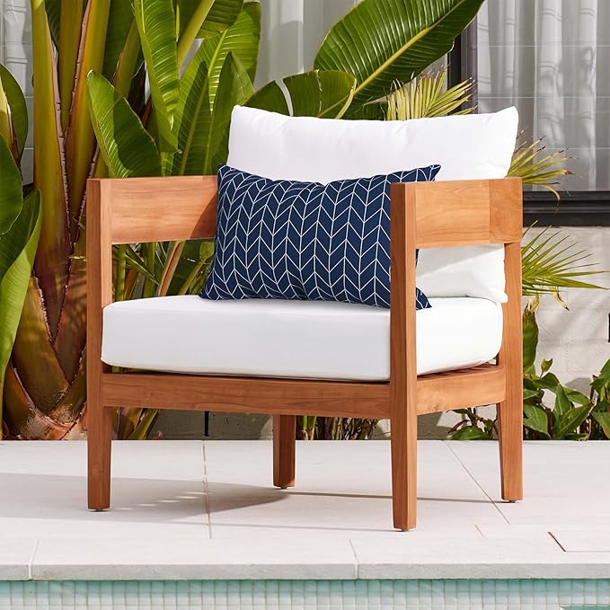 DYTXIII Pack of 2 Waterproof Outdoor Lumbar Pillow with Inserts, 12x20 in Rectangle Decorative Patio Throw Pillow for Home, Sofa,Bench and Patio Furniture, Herringbone Navy