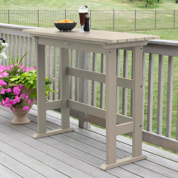 highwood AD-TBL-KS3-WAE Lehigh Bar Height Balcony Table, Whitewash