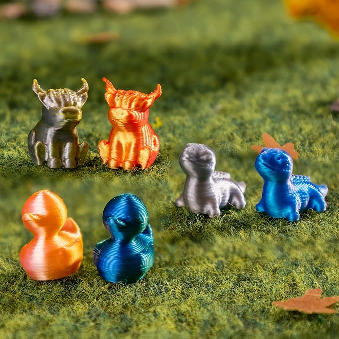 150pcs Mini 3D Printed Animals Tiny Animals Plastics Figures Miniature Little Small Ducks, Frogs, Turtles, Yaks Figurines Bulk for Micro Fairy Garden Landscape Accessories Hide Crafts Decor Aquarium