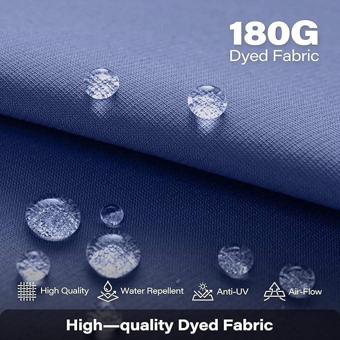 EO Living 13ft Large Patio Umbrella, Double-Sided Rectangle Outdoor Umbrella with Base Included, Table Umbrella for Poolside Deck Market (Navy Blue)