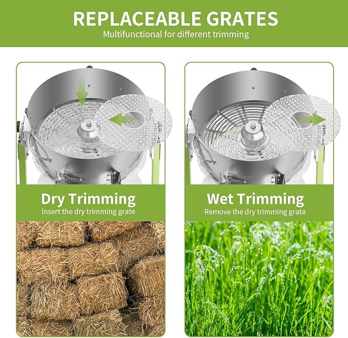 16 Inch Columnar Bud Leaf Trimmer Machine, Hydroponic Dry Wet Trimming Reaper Bowl with Sharp Stainless Steel Blade, Spin Cutting, for Plant Bud and Flower