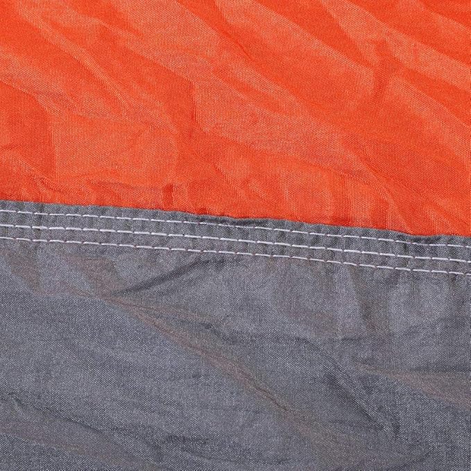 Portable Camping Travel Single Hammock, Hanging Bed with Tree Strap, Lightweight Nylon Hammock for Outdoor Backpacking, Includes 2 Straps and Metal Buckles for Quick (with Tree Gray and Orange)