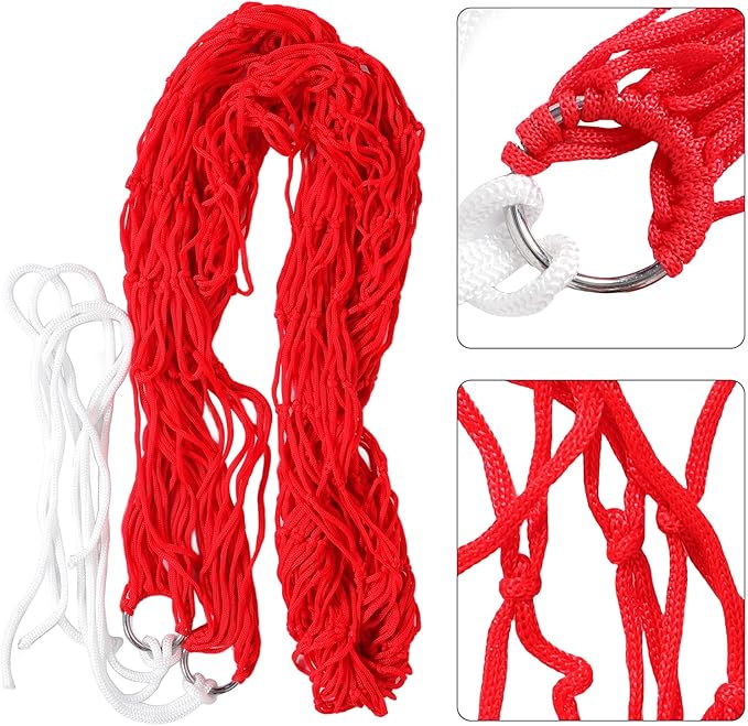 Sosoport Nylon Rope Hammock Chair Camping Mesh Portable Hammock Bed Camping Essentials Camping Gear