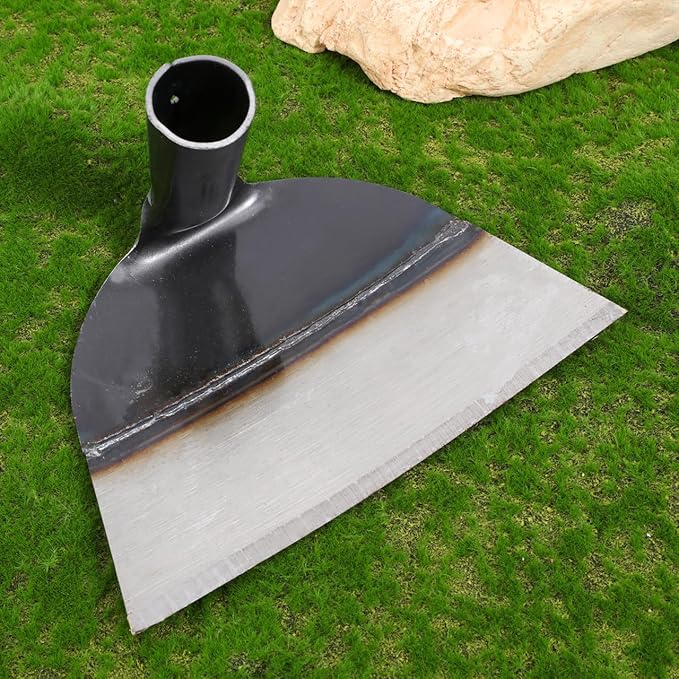 Toddmomy 9.25 Inch Manganese Steel Garden Hoe Head Heavy Duty Weeding Tool for Soil Loosening and Agricultural Use Without Handle