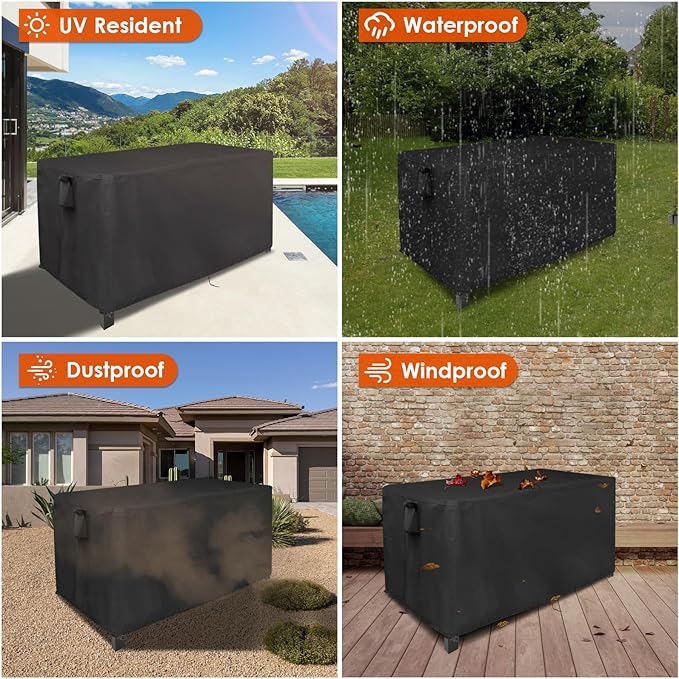 Outdoor Table Cover for EUTRKei Portable Griddle Table, 40 inch Grill Table Cart Cover Waterproof for DeintYei Grill Table/BBQ Cart/Cooler Cart,Black-40"L x 17" W x 28" H