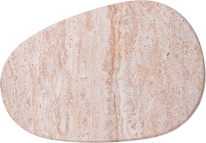 Christopher Knight Home 18.9 Inch Modern U Shaped Accent Table, Sculptural MGO Stone Look Side Table for Indoor Outdoor Garden Balcony Living Room Entryway Bedroom