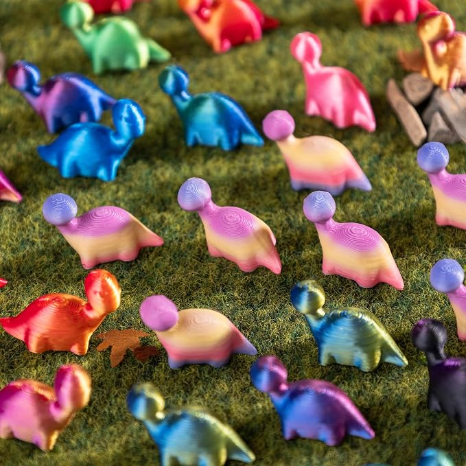100pcs Mini 3D Printed Animals Tiny Animals Plastics Figures Miniature Little Small Dragon Figurines Bulk for Micro Fairy Garden Landscape Accessories Hide Crafts Decor Aquarium