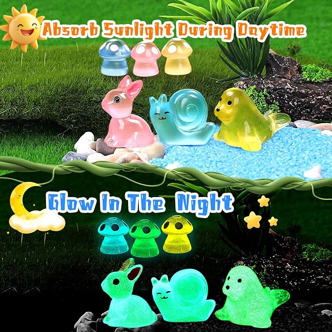 265pcs Mini Resin Animals Tiny Plastic Animals Variety Pack Little Small Resin Animal for Miniature Fairy Garden Decoration Micro Landscape Aquarium Potted and Dollhouse Décor