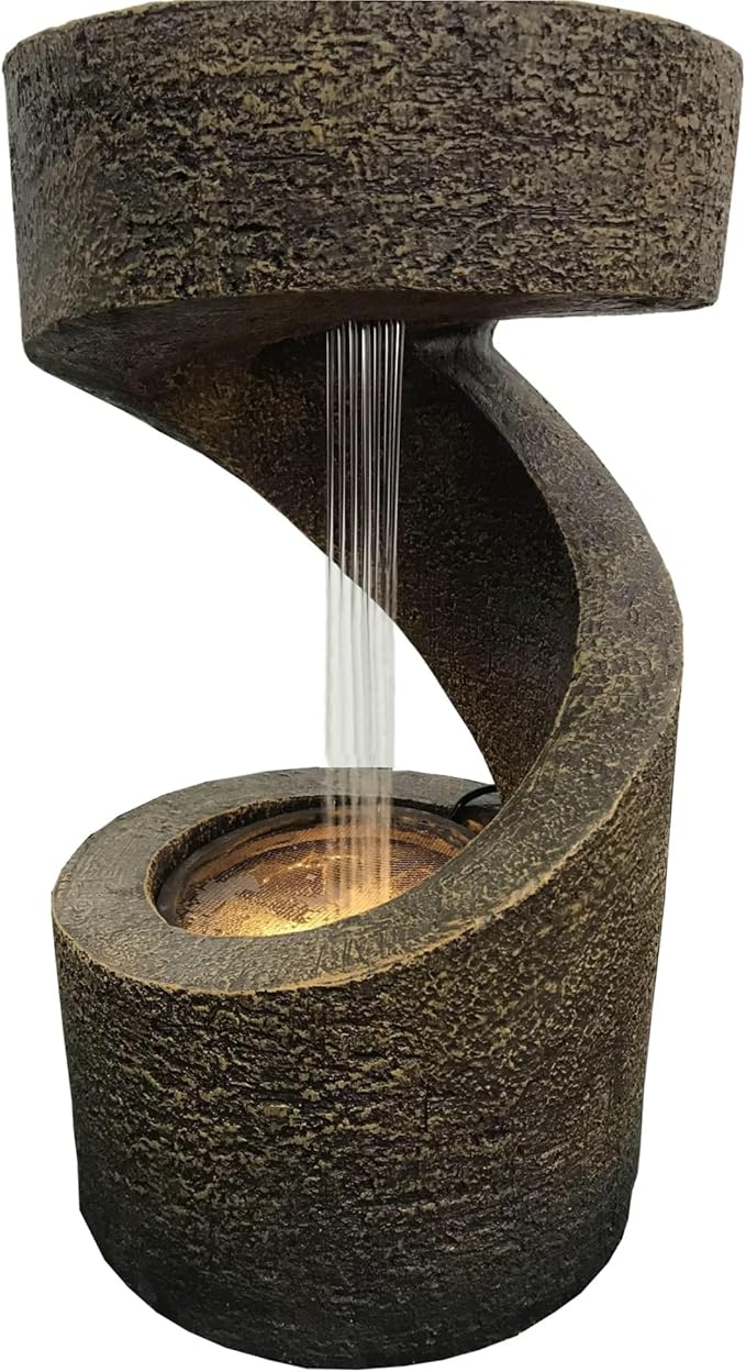 LED Lighted Outdoor Patio Garden Fountain - 14"