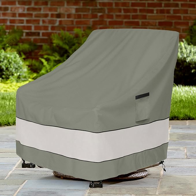 Patio Chair Covers Waterproof Patio Furniture Covers,35W x 37D x 38 H Inches Outdoor Swivel Chair Cover 2 Pack -Grayish Green