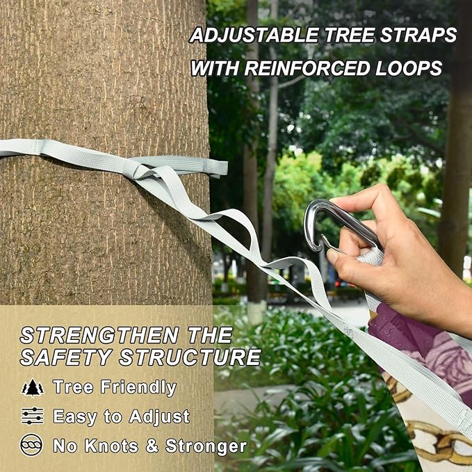 Chain and Paisley Hammocks for Camping with Portabl Carry Bag Portable Hammock Indoor Outdoor Patio