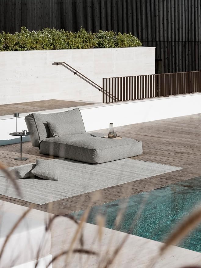 blomus Stay Outdoor Side Table, 45x40cm / 17.7x15.8in, Magnet (Charcoal)