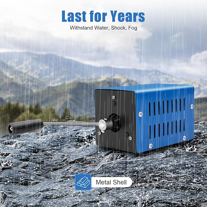 20W Hand Crank Generator, Manual Crank Generator, Portable Generators Manual Power, Emergency USB Charger for Outdoor Travel Camping Hiking Survival Activities