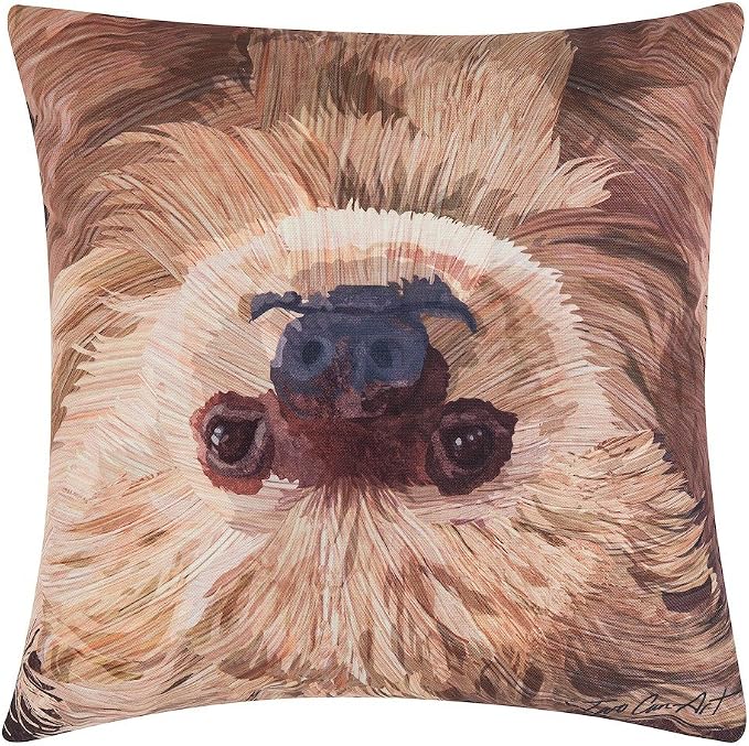 C&F Home Sloth to Do Premium Indoor/Outdoor Pillow Patio Decor Decoration Accent Throw Pillow 18" x 18" 18" x 18" Tan