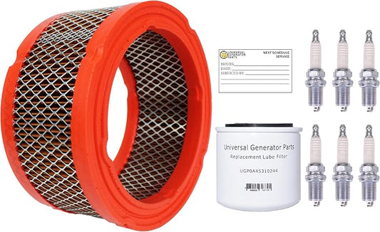 Replacement Parts Kit – 6172-32kw to 45kW 2.4L Liquid-Cooled Generators – Includes Oil Filter, Air Filter & Spark Plugs – Enhanced Performance - Reliable Operation of Engine