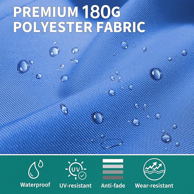 13ft Patio Umbrella with Double Canopy, Commercial Grade Extra Large Outdoor Market Umbrella for Patio Table, Pool & Backyard, Heavy Duty Aluminum Pole & Fiberglass Ribs, Parasol-Style Fabric, No Base