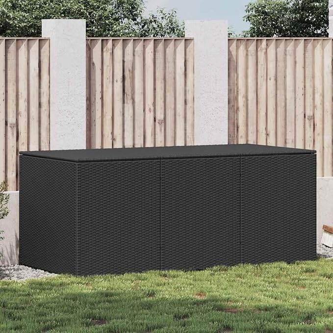 Gecheer Large Garden Storage Box, Durable Weatherproof Outdoor Storage Solution with Spacious Design, Polyethylene Rattan Material for Patio, Deck, or Balcony
