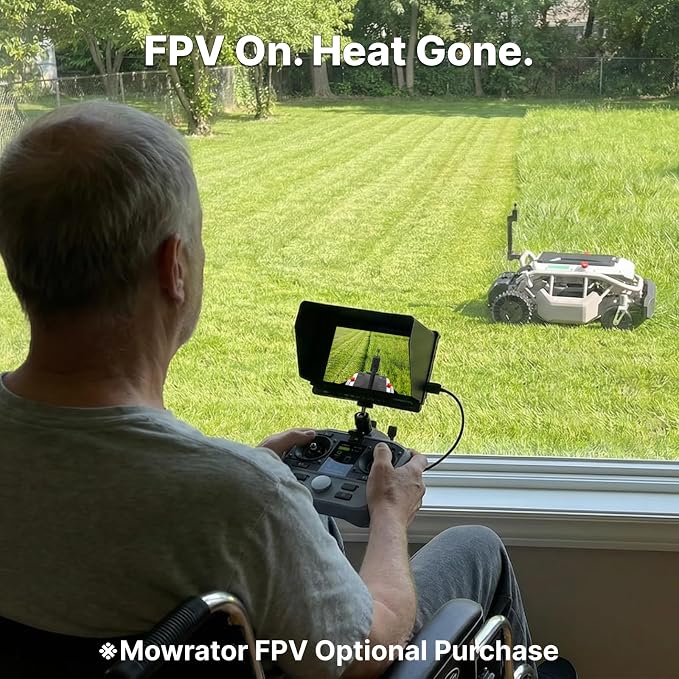 Mowrator S1 2WD 18Ah Remote Control Lawn Mower, 45% (24°) Slope, Spring to Fall Yard Care, with Leaf Shredding Vacuum, 21" Width, 1.8–4.6" Cutting Height, Up to 1.12 Acres