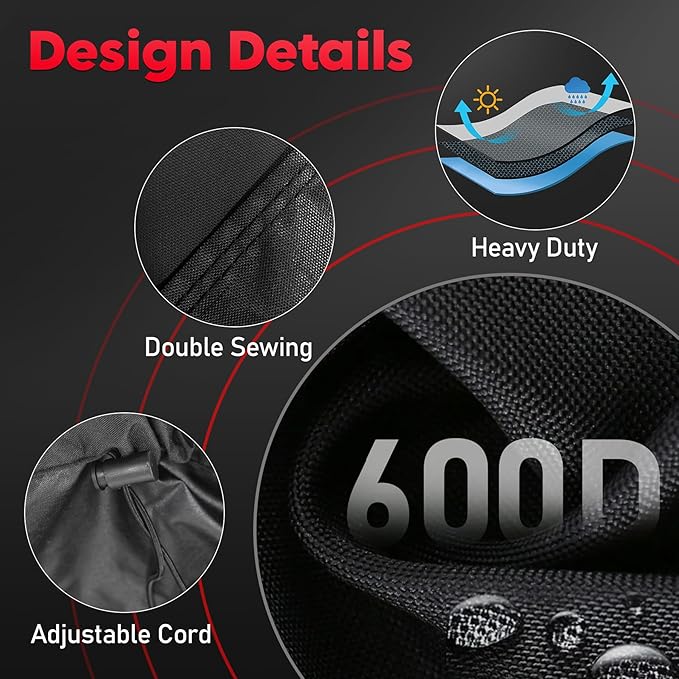 Zettum Outdoor Daybed Cover 75 Inch - 600D Patio Round Sofa Cover Waterproof & Heavy Duty, All Weather Protection Outdoor Furniture Covers for Canopy Daybed Sofa, 75" Dia x 35"/18" H