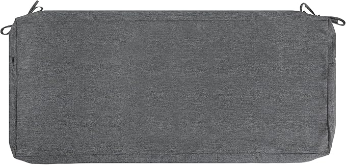 FUNHOME Outdoor Cushion Covers,54" x 18" x 3", No Insert! Patio Cushion Covers Replacement for Outdoor Furniture,Water Resistant Patio Bench Loveseat Covers 1 Pack, Grey(Covers ONLY)