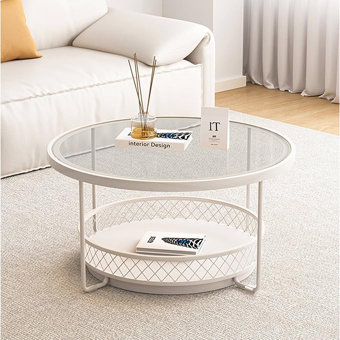 30 Inch Round Tempered Glass Table Top, 0.35 Inch Thick Clear Circular Tabletop with 6 Anti-Slip Rubber Rings, Replacement for Dining & Kitchen and Patio Table