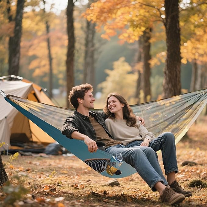 Hammocks for Outside Sunflower Zebra Camping Hammock Portable Hammocks with Tree Straps and Carry Bag Camping Accessories for Hiking Beach Outdoor