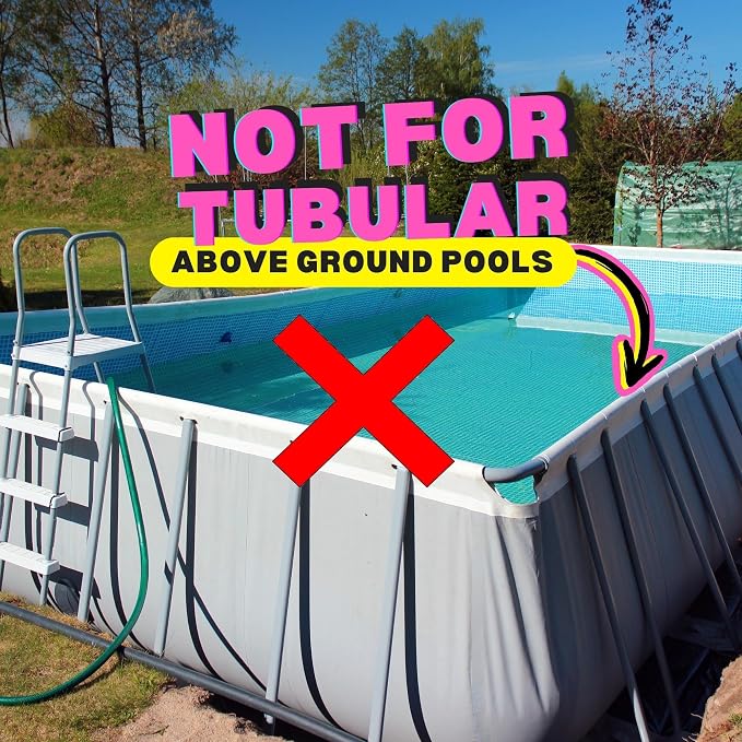 2-Pack Poolside Cup Holders for Square-Top Above Ground Pools, Adjustable Fit for Wide Edges, Non-Slip Silicone Grips, Fits Tumblers & Drink Bottles, Use on Deck, Boat & Patio, Dark Grey