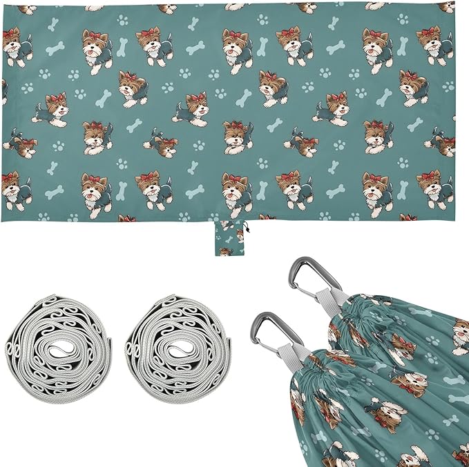 Camping Hammock Outdoor Hammocks for Outside Cute Puppy Paw Beach Trees Portable Lightweight with Pockets Tree Straps Indoor Small