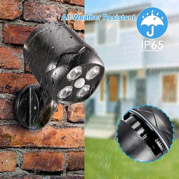Battery Operated Motion Outdoor Waterproof Lights, 800 Lumen Ultra Bright Battery Powered Night Activation Security Spotlight for Porch, Trash Can, Stairs, Garage (1 Pack)