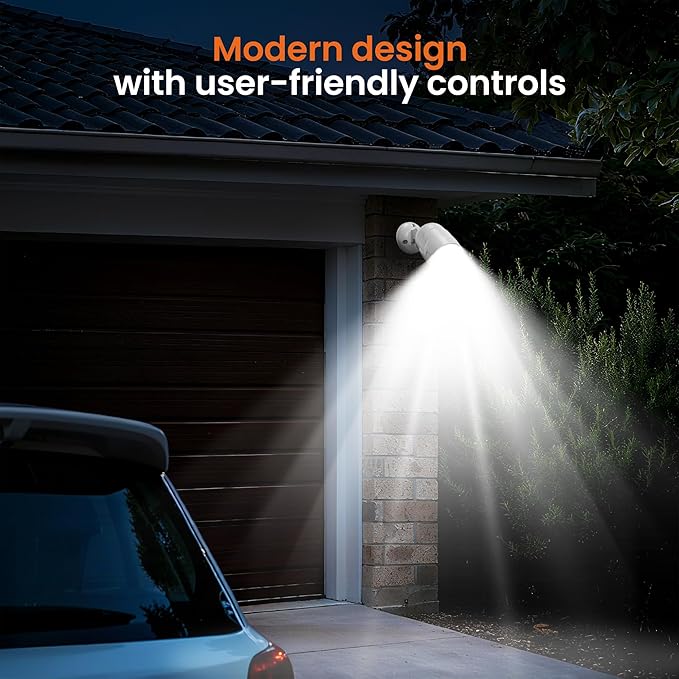 Battery Operated Motion Sensor Light Outdoor, 4000mAh Rechargeable 600 Lumen Battery Powered Spotlight Outdoor Waterproof for Porch, Garage, House