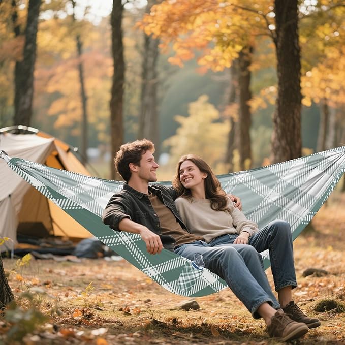 Green Checkerboard 330lb Capacity Camping Hammocks Portable Hammock for Indoor Outdoor Patio soporte para hamacas para adultos