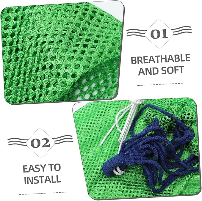 Mipcase 1set Lightweight Mesh Hammock for Use Breathable Design Storage Bag for Camping and Relaxation Green