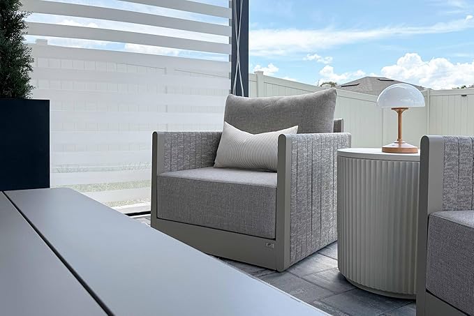 PURPLE LEAF 9 Pieces Patio Conversation Sets with Thick Cushions and Pillows Outdoor Couch Sectional Set Patio Conversation Set for Garden Poolside Backyard Beige